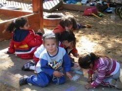 Children playing in Migdal Oz