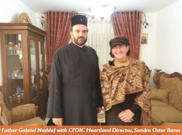 Father Naddaf and Sondra Baras