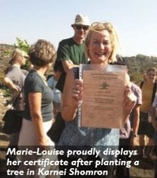 Marie-Louise holding certificate