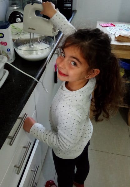 My daughter helps with the baking