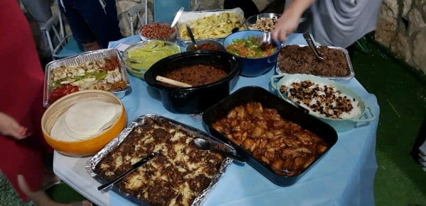 Yummy spread of kosher Mexican food