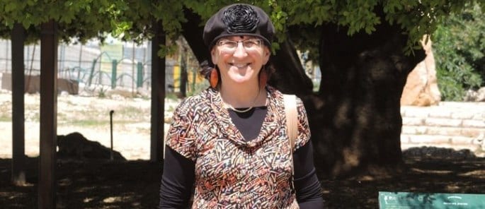 Sondra at the Lone Oak Tree in Gush Etzion