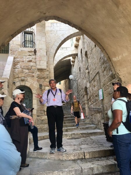 Exploring the Old City of Jerusalem with our tour guide Danny Ehrlich