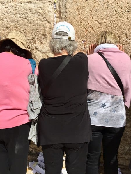 CFOIC tour participants praying at the Western Wall