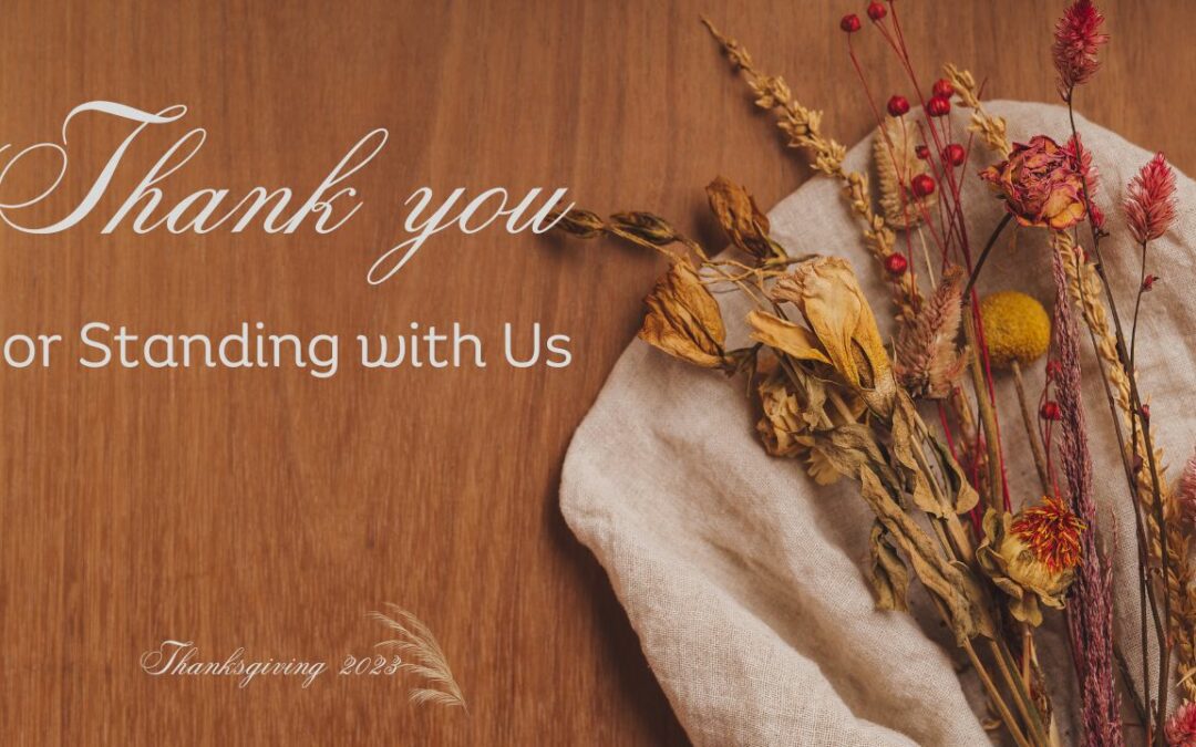 Thank You for Standing with Us