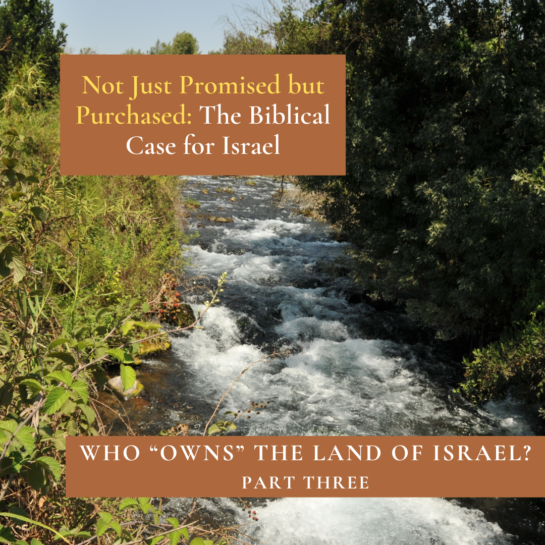 Not Just Promised but Purchased: The Biblical Case for Israel