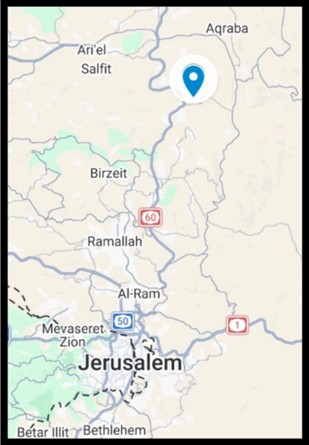 map of Shiloh in Israel